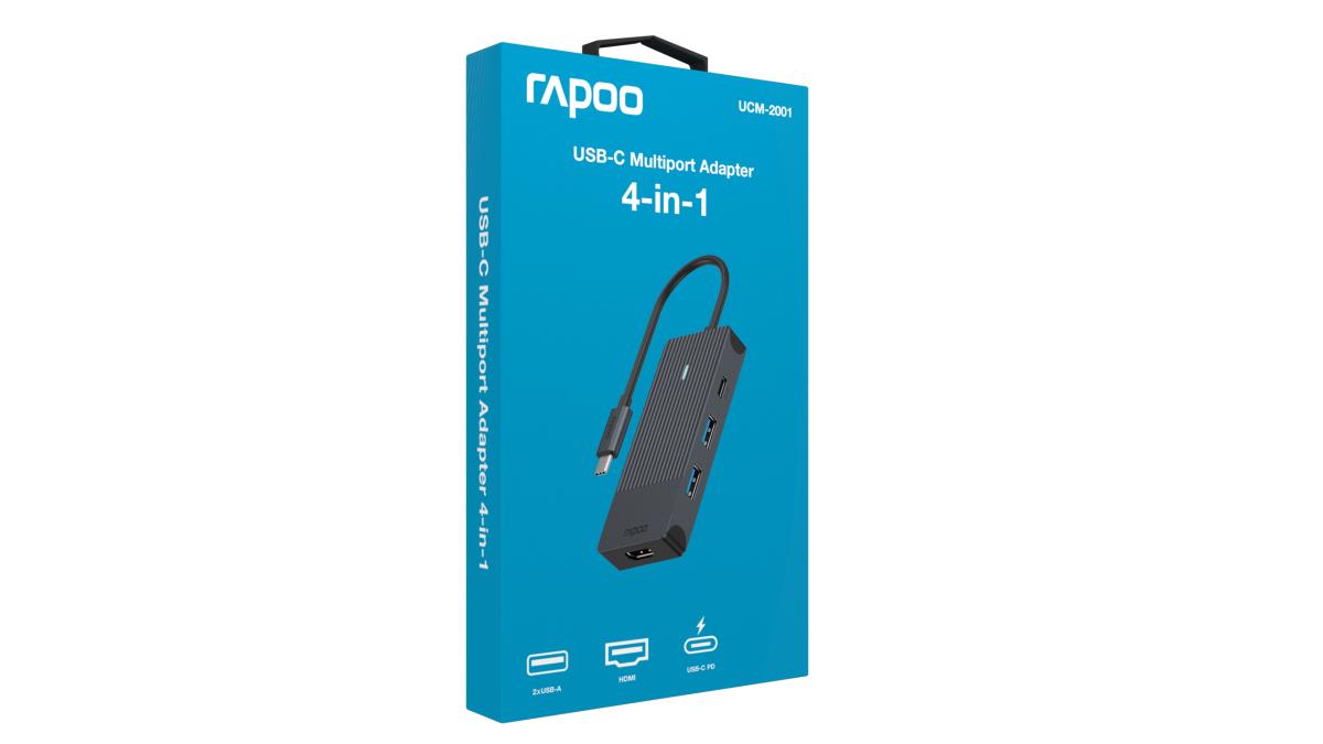 Rapoo UCM-2001 interface cards/adapter HDMI, USB 3.2 Gen 1 (3.1 Gen 1), USB Type-C thumbnail