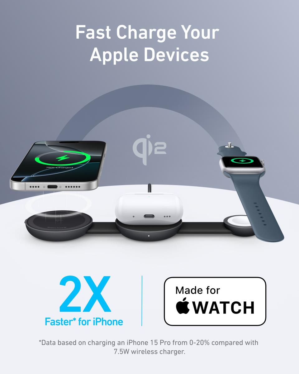 QI2 15W  3-IN-1 WIRELESS CHARGEPAD thumbnail