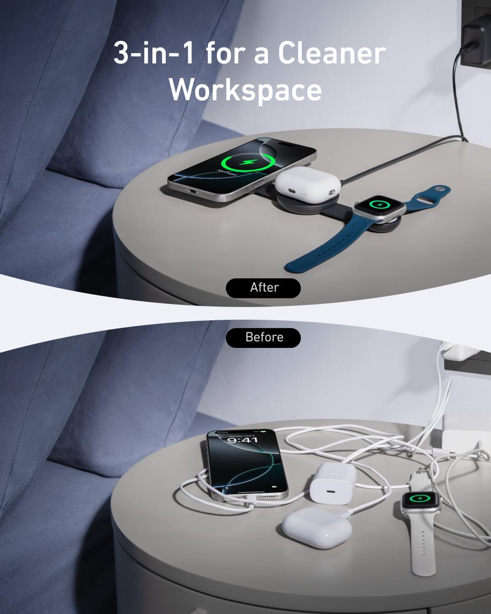 QI2 15W  3-IN-1 WIRELESS CHARGEPAD thumbnail