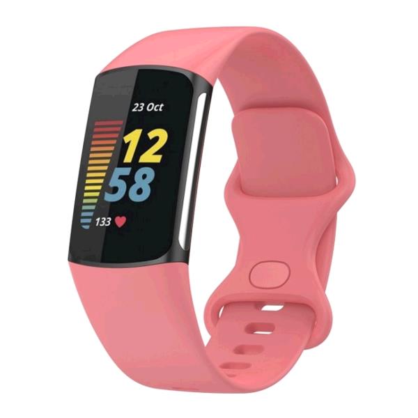 EU Product - Charge 6 Silicone watch strap - Pink thumbnail