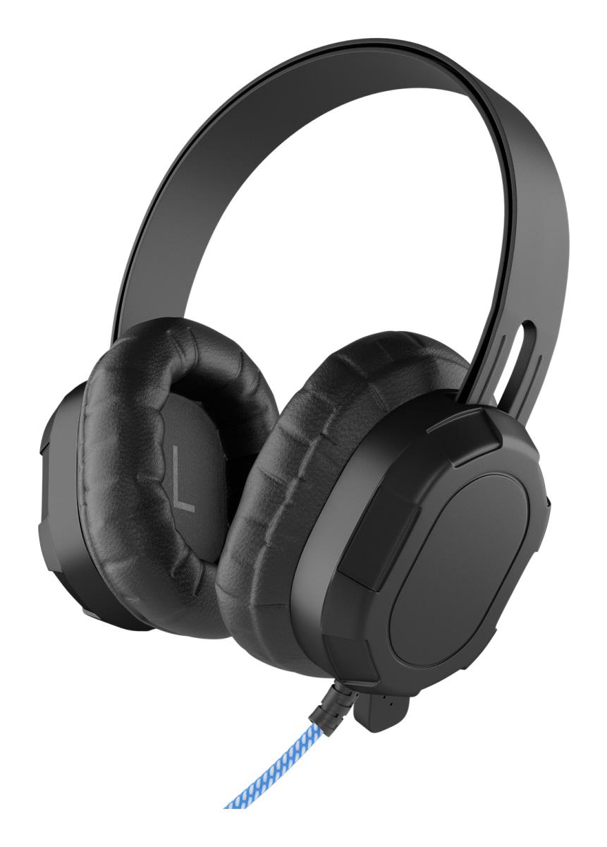 Extreme Headset withbraided cable inline volume control and built-in microphone with USB-C connector (Black) thumbnail