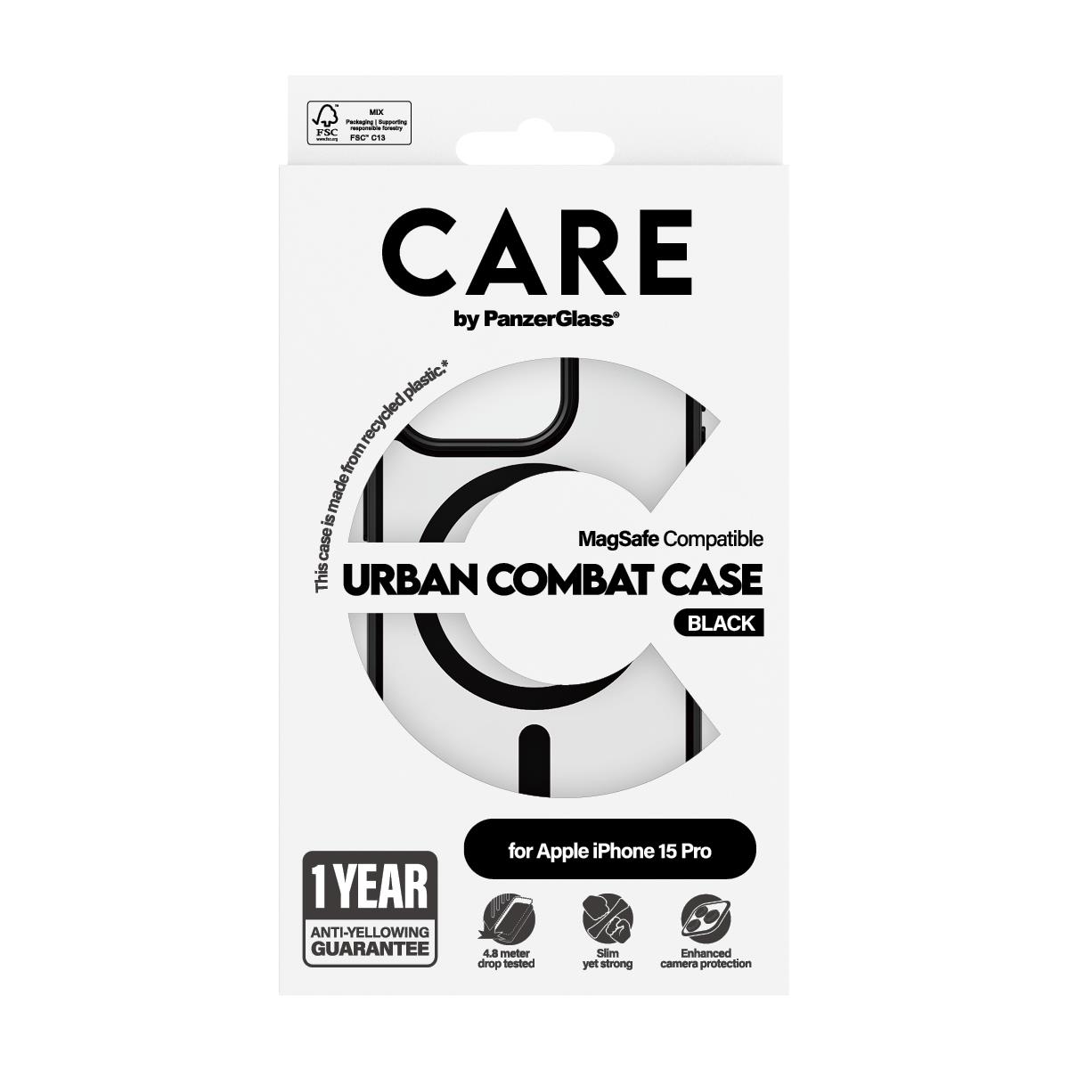 EU Product - PG CARE Transparent UrbanCombat BK iPhone 15 Pro thumbnail