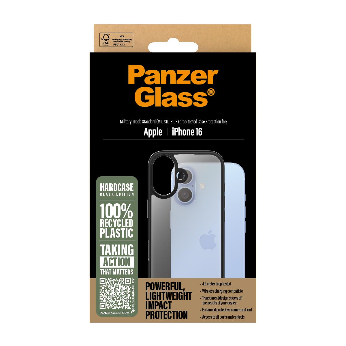 EU Product - Panzer Glass HardCase Transparent Iphone 16 thumbnail