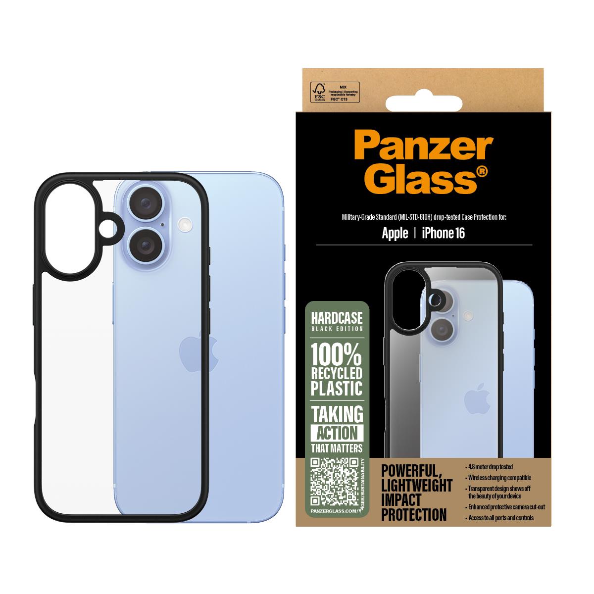 EU Product - Panzer Glass HardCase Transparent Iphone 16 thumbnail