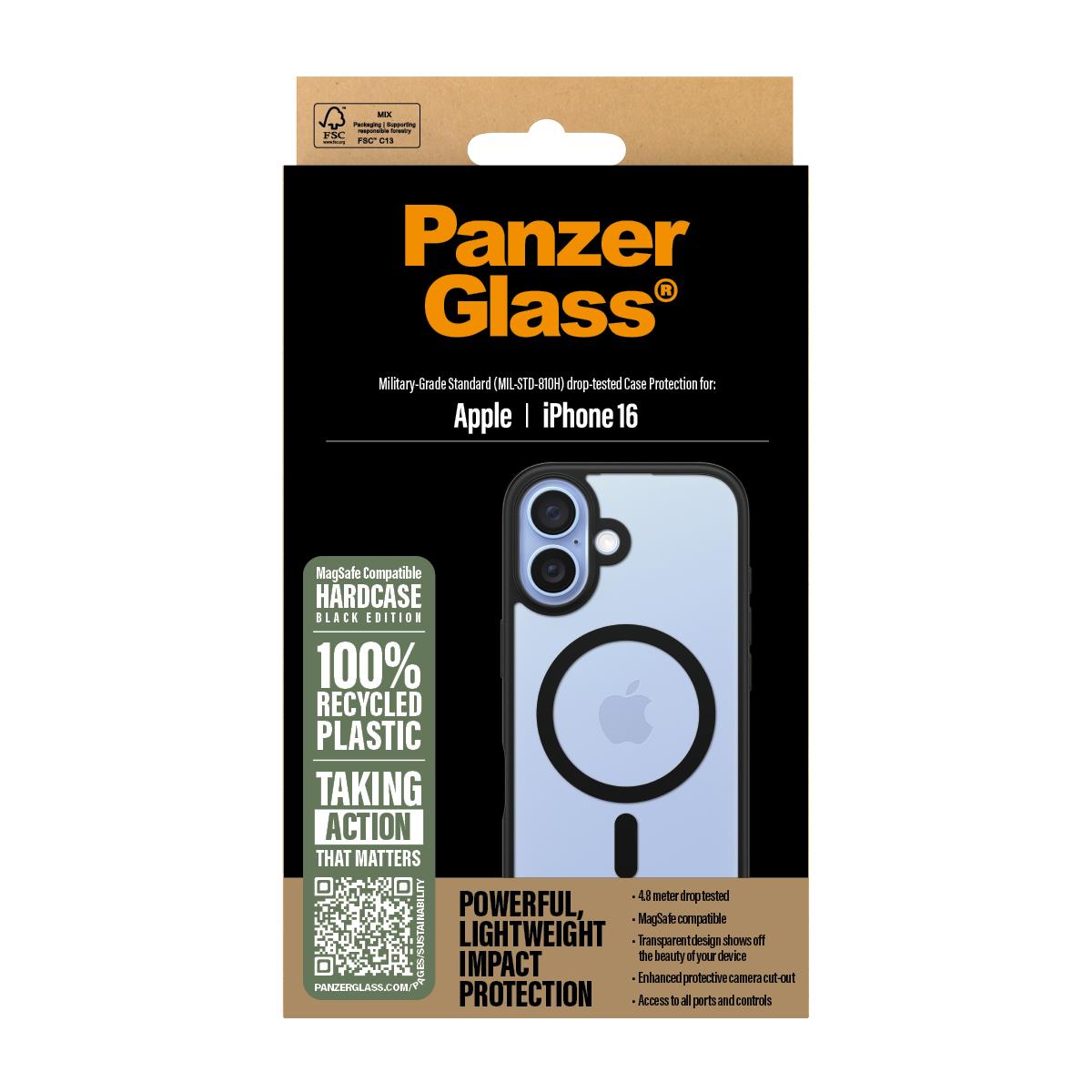 EU Product - PG HardCase Transparent Black MagSafe Iphone16 thumbnail