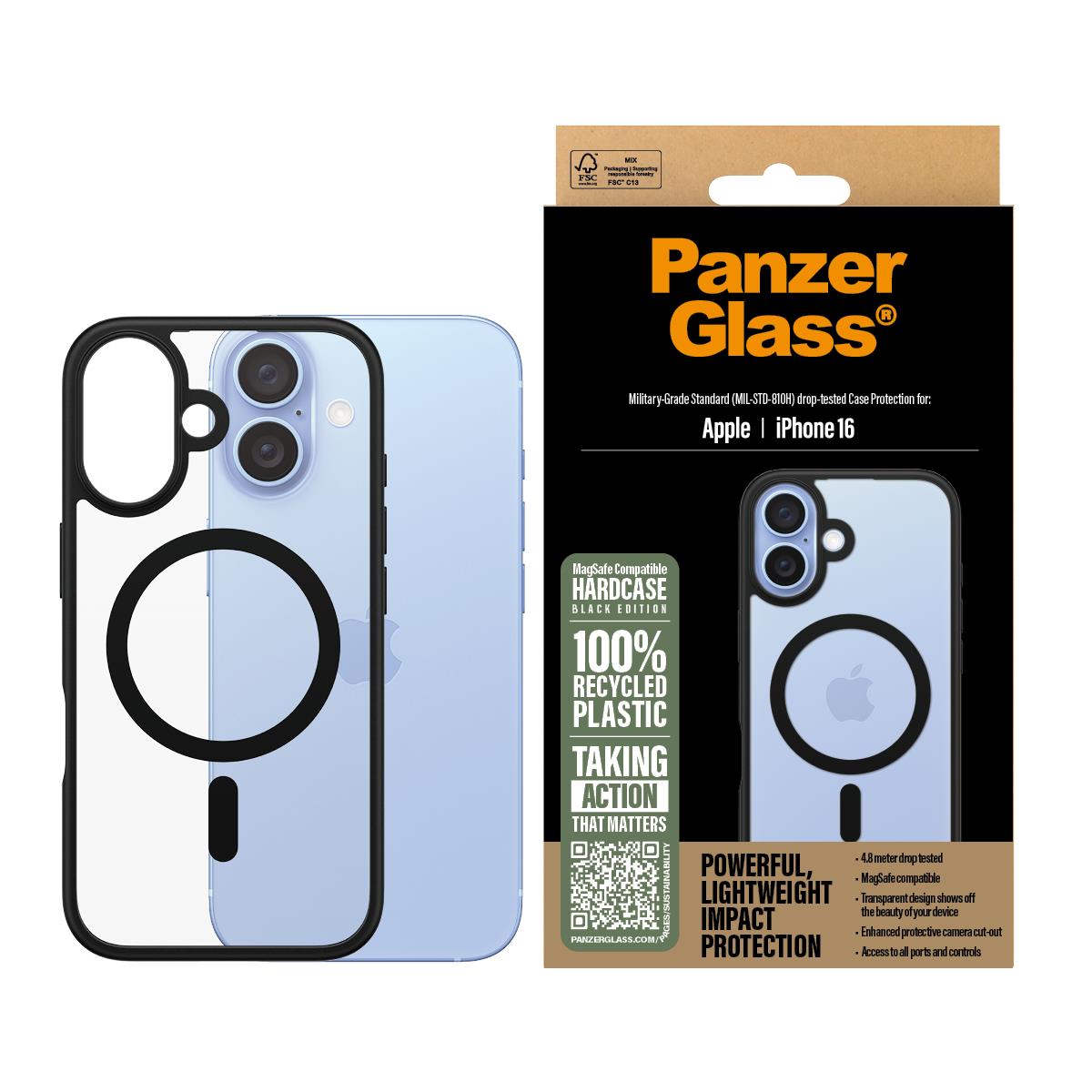 EU Product - PG HardCase Transparent Black MagSafe Iphone16 thumbnail