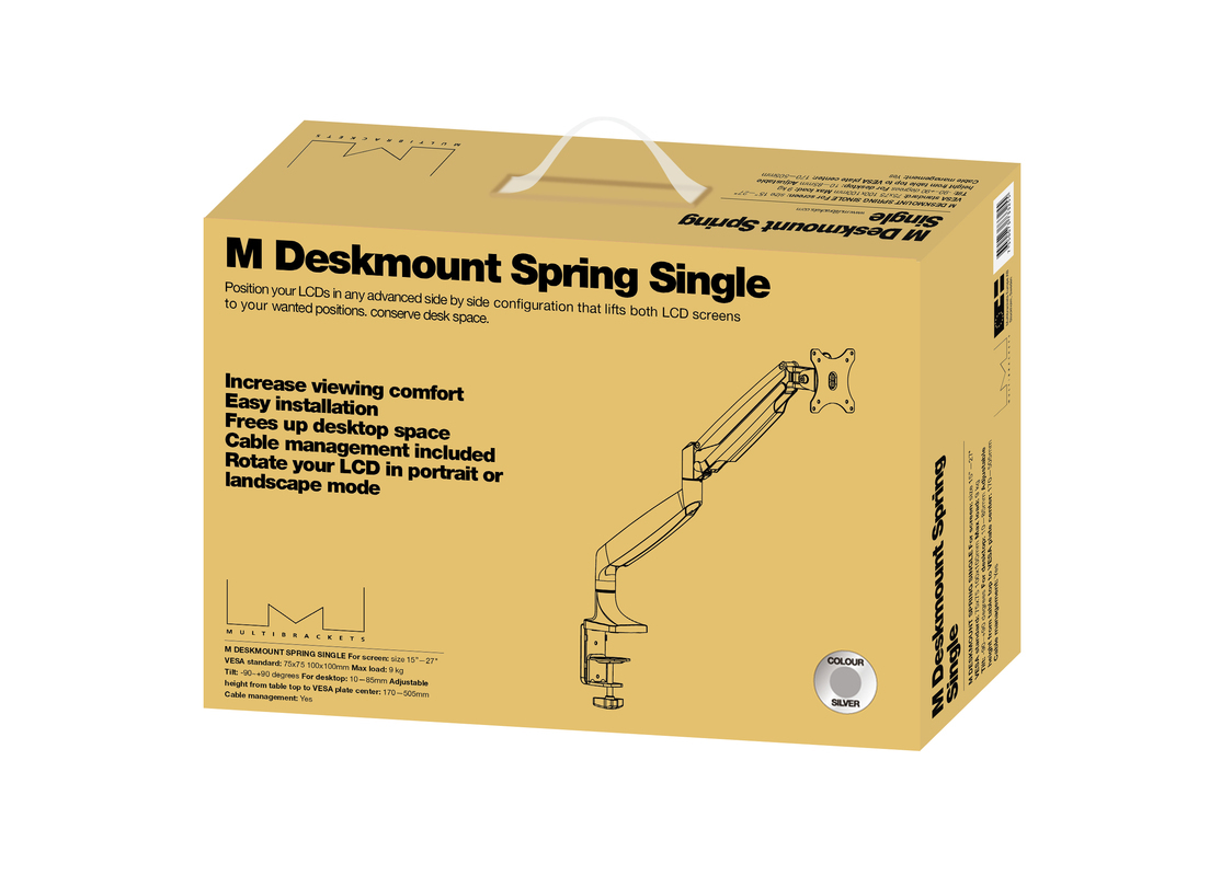 M Deskmount Gas Spring Single Silver thumbnail