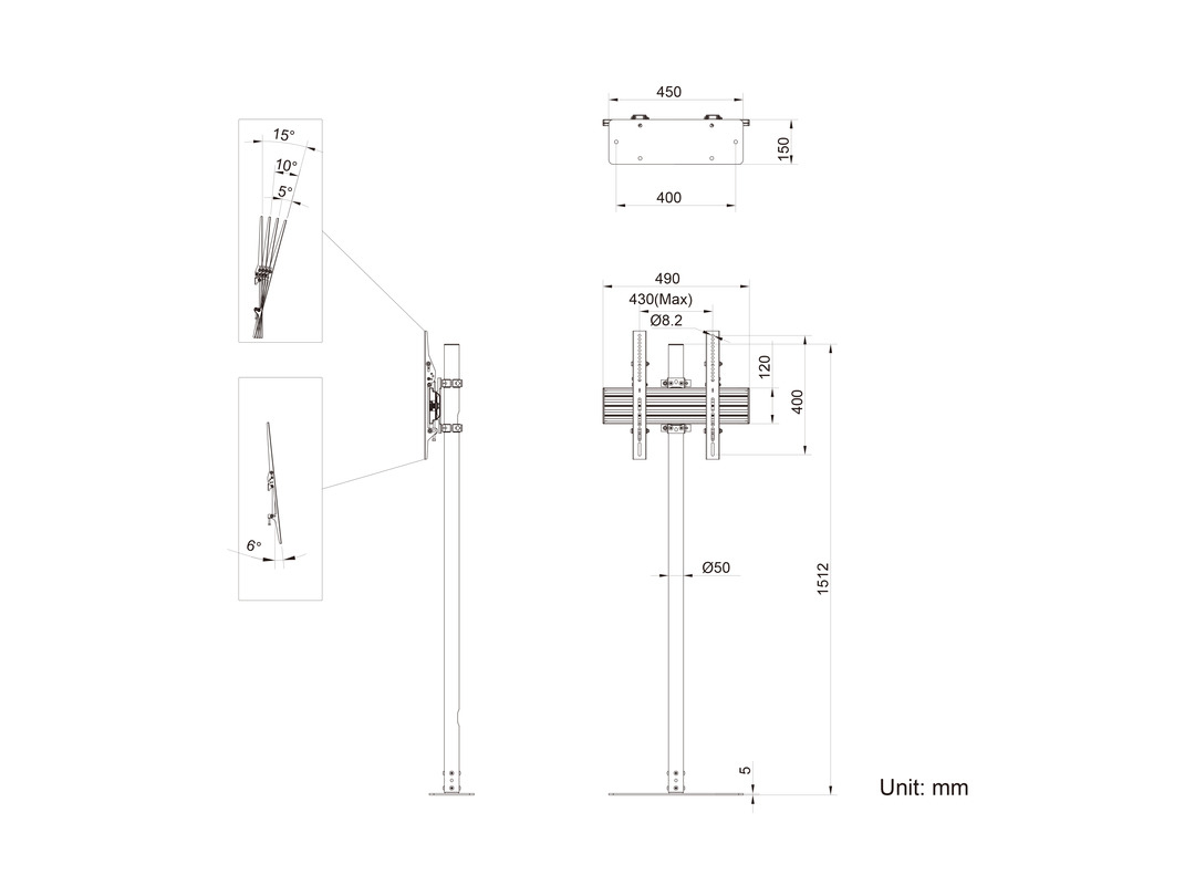 M Single Pole Floormount Pro 32'-65' thumbnail