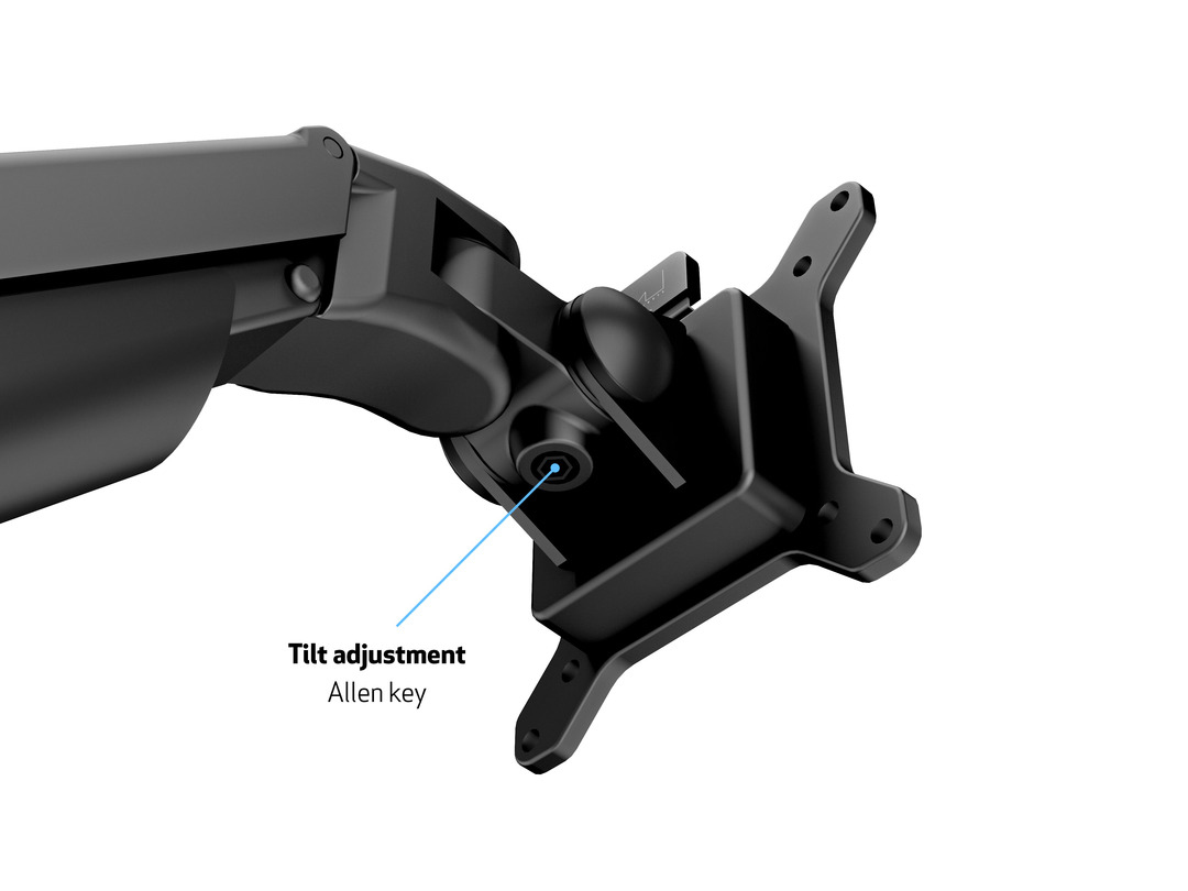 M VESA Gas Lift Arm Desk or Wall Basic Black thumbnail