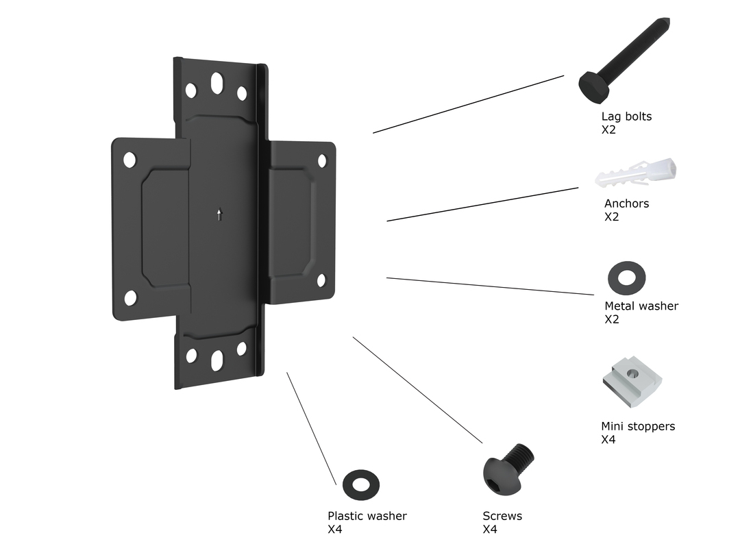 M Pro Series - Wallmount Plate Small thumbnail