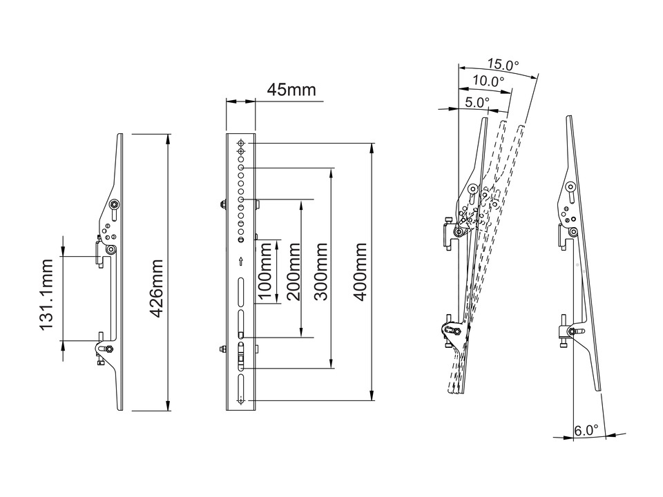 M Pro Series - Tilt Arms 400mm thumbnail
