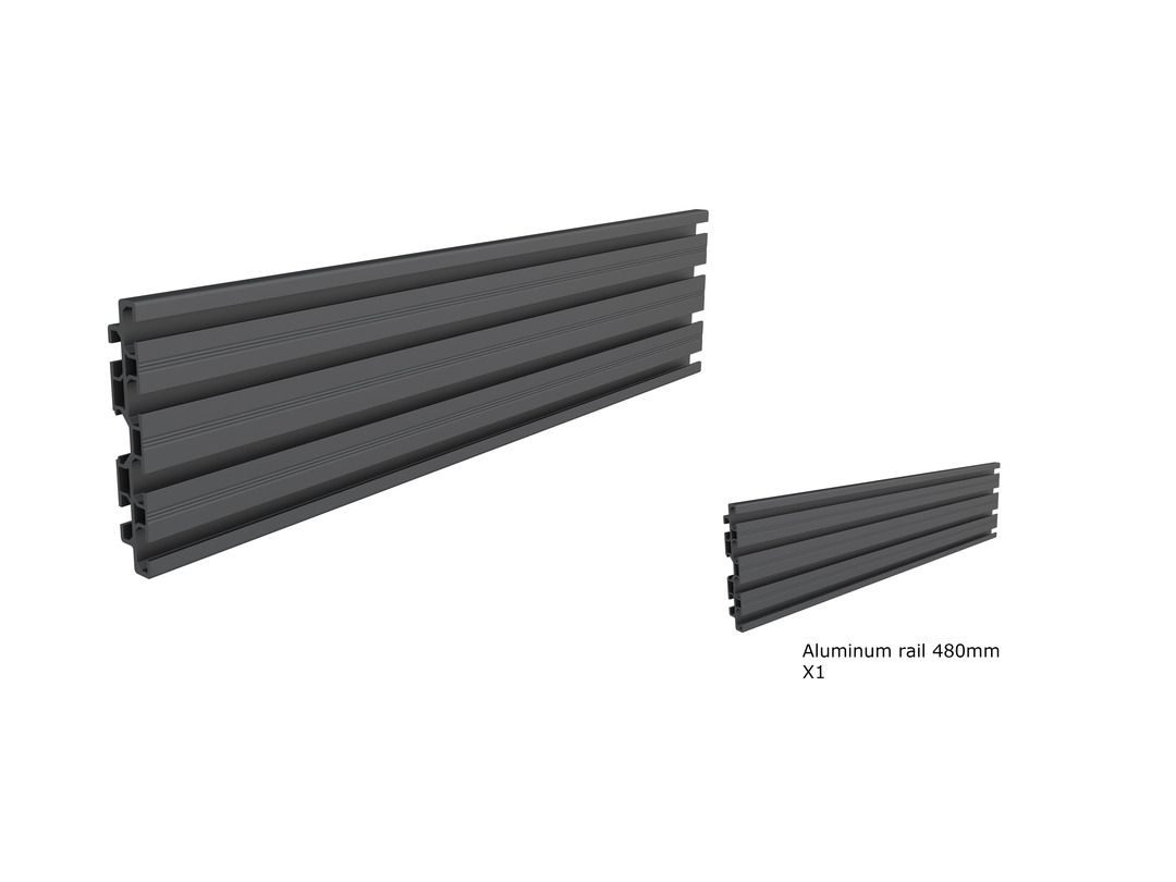 M Pro Series - Single Screen Rail 48cm Black thumbnail