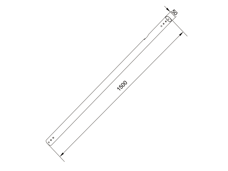 M Pro Series - Extension Pipe 1.5m Black thumbnail