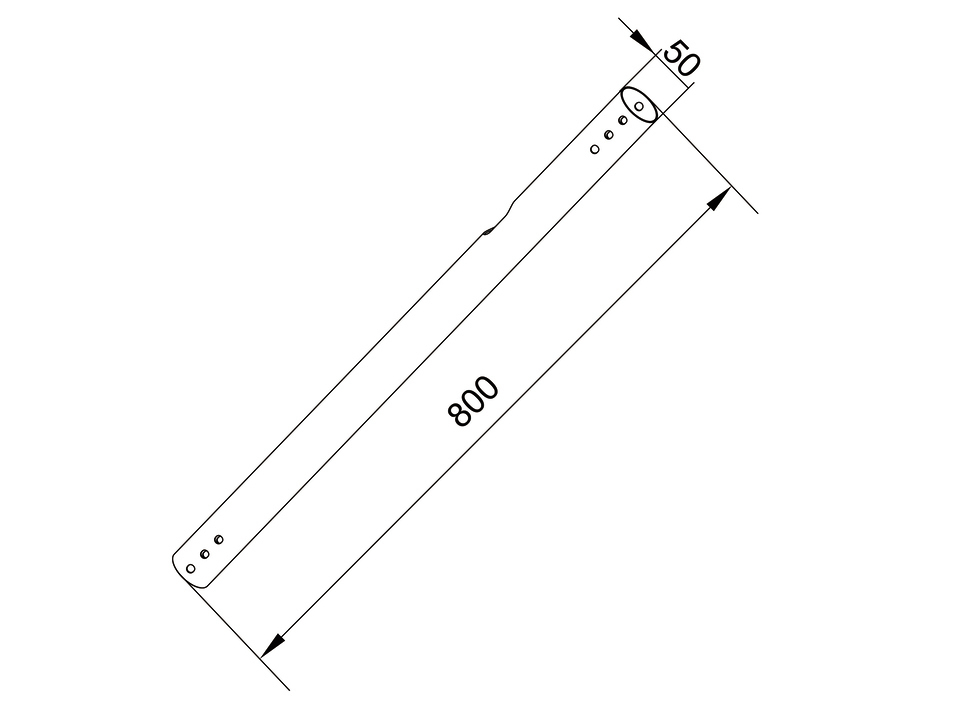 M Pro Series - Extension Pipe 0.8m Black thumbnail