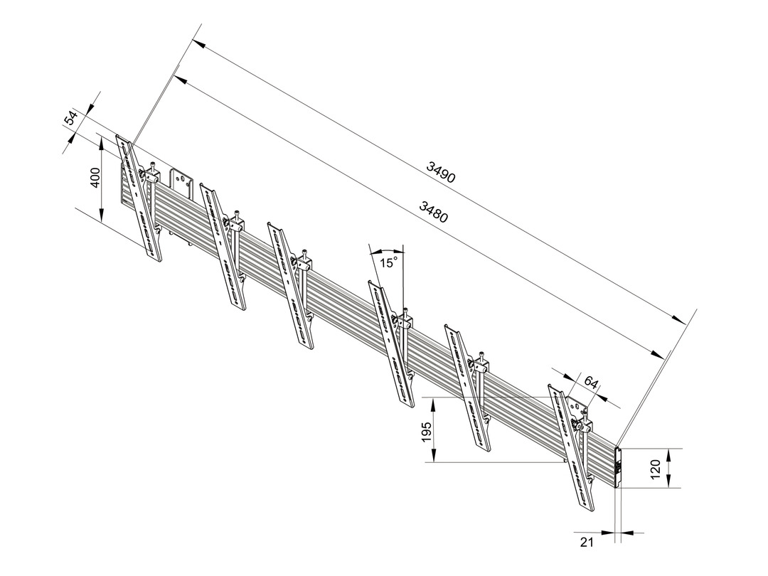 M Wallmount Pro MBW3U Tilt Black thumbnail
