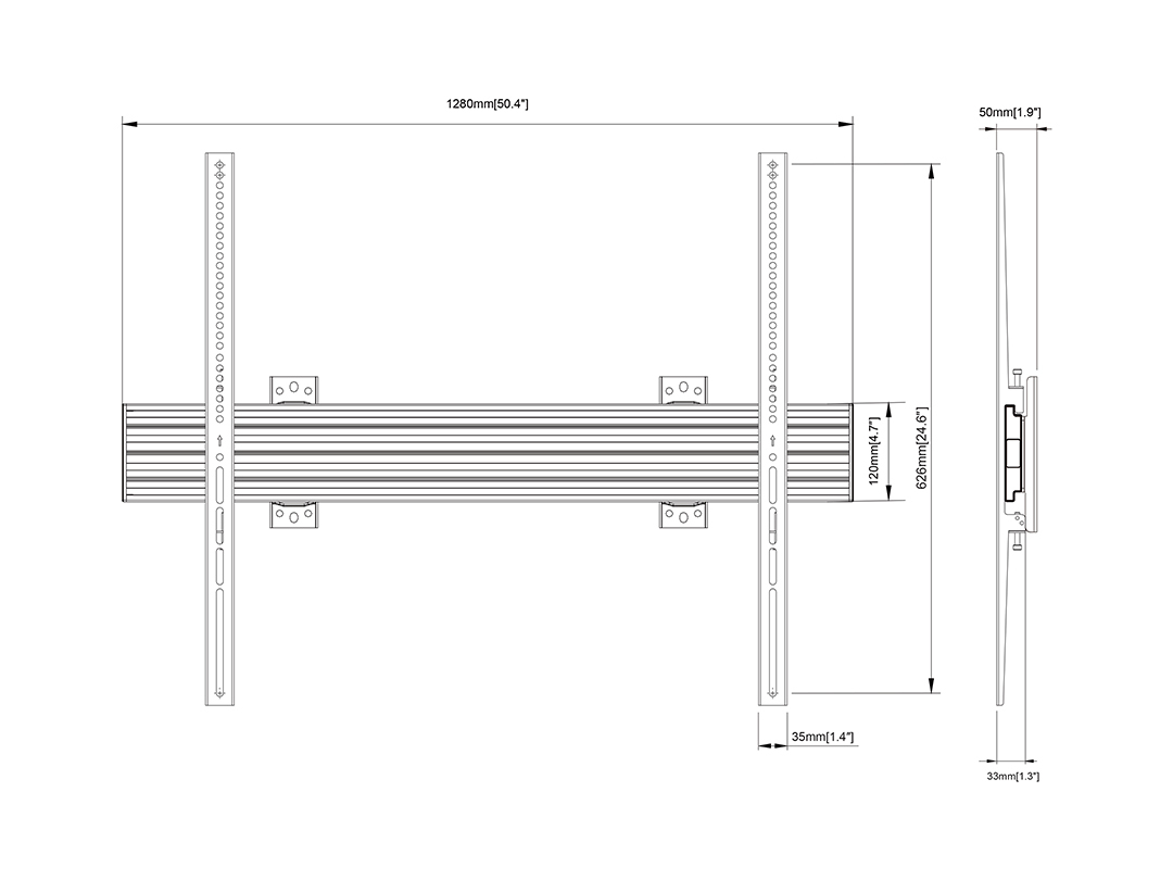 M Wallmount Pro MBW1U 1000 Fixed Black thumbnail