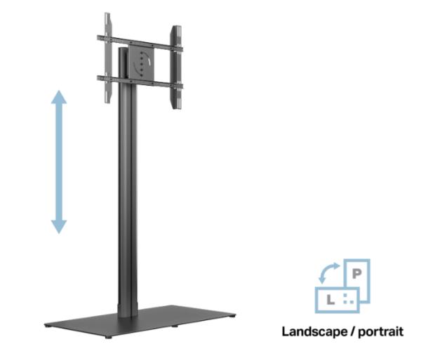 M Public Display Stand 180 HD Single Black w. Floorbase thumbnail