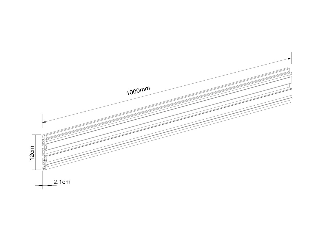 M Pro Series - Single Screen Rail 100cm Black thumbnail