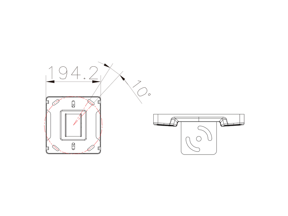 M Pro Series - Ceiling Plate with Plastic Cover Black thumbnail