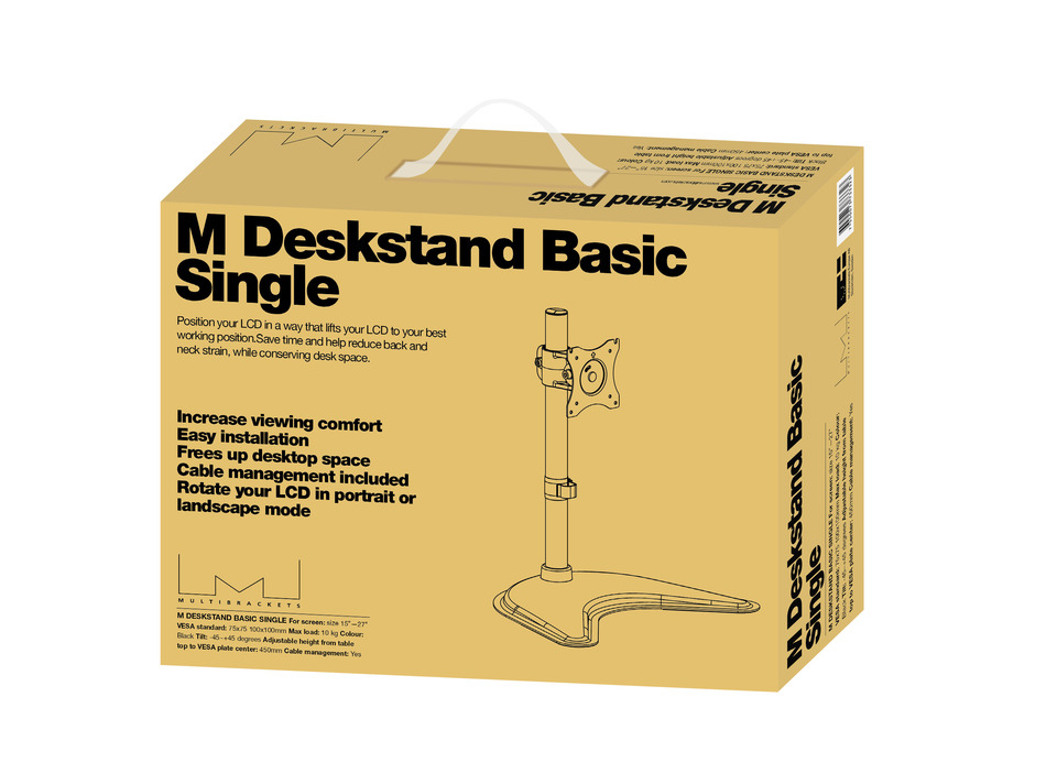 Deskstand Basic Single - 75x75 - 100x100 - Black - HAS thumbnail