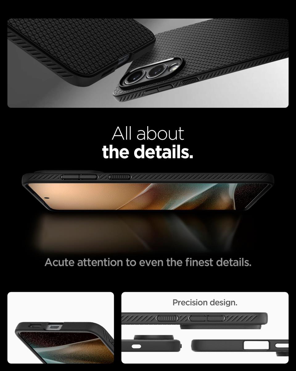 EU Product - Samsung Galaxy S25 Edge Liquid Air Case - Matte Black thumbnail