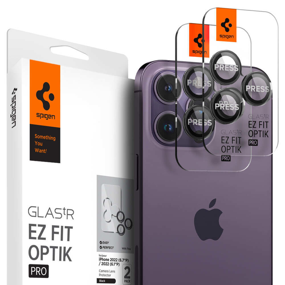 EU Product - iPhone 17 Pro/Pro Max Glas.tR EZ Fit Optik Pro Lens Protector, 2-pack - Black thumbnail