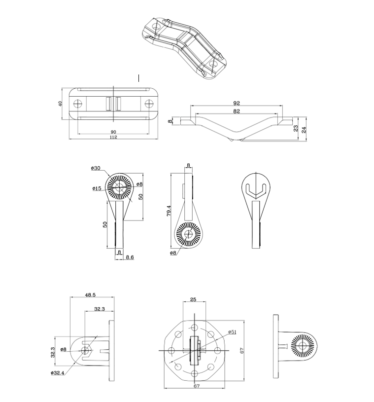 TILT AND SWIVEL 3 AXIS MOUNTING thumbnail