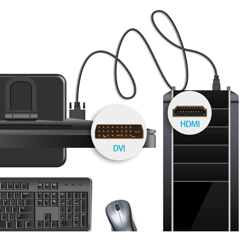 EU Product - HDMI zu DVI-D Kabel 1.8m schwarz thumbnail