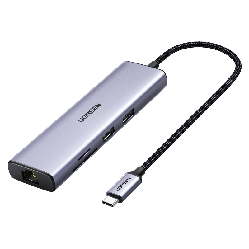 EU Product - 7-in-1 USB-C Adapter to USB-A/HDMI/SD/TF/PD/Ethernet RJ45 thumbnail