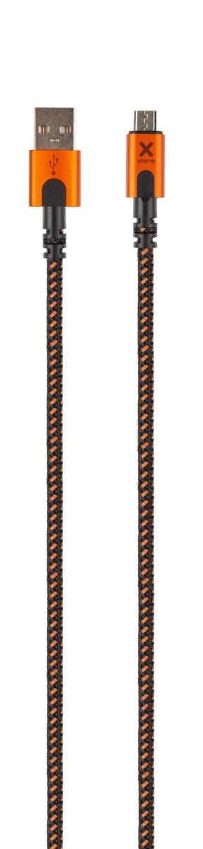 Xtreme Cable - USB-c - Micro - 1.5m - Black / Orange thumbnail