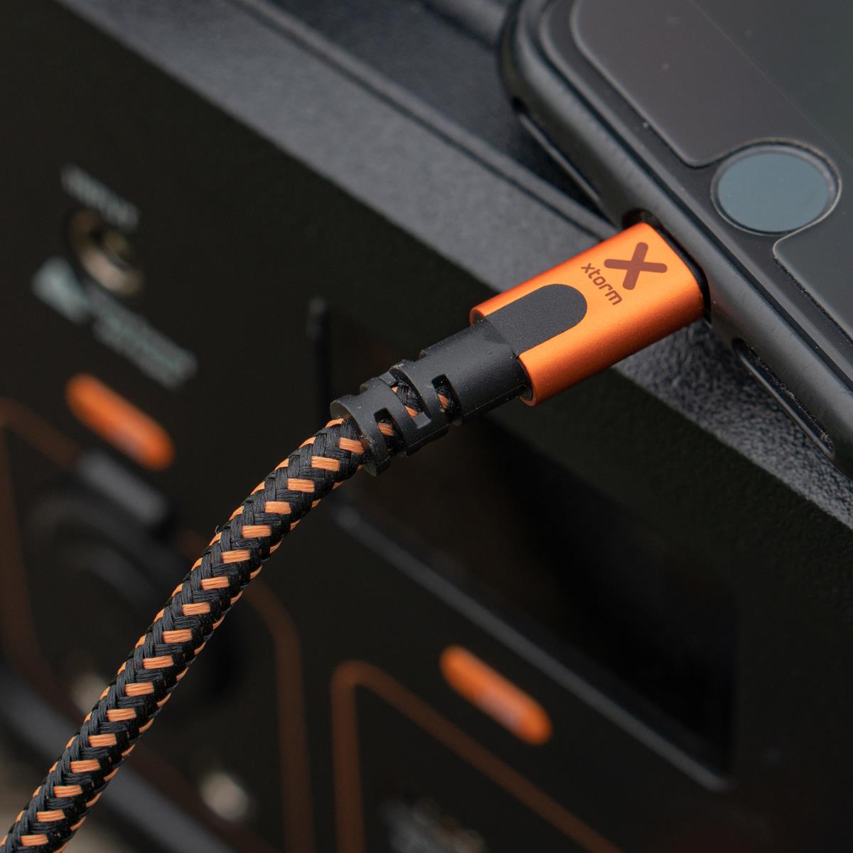 Xtreme Cable - USB-c - Micro - 1.5m - Black / Orange thumbnail