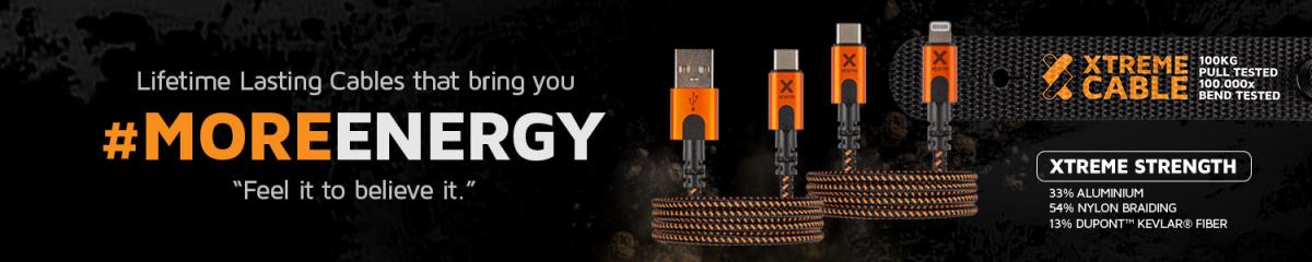 Xtreme Cable - USB-c - Micro - 1.5m - Black / Orange thumbnail