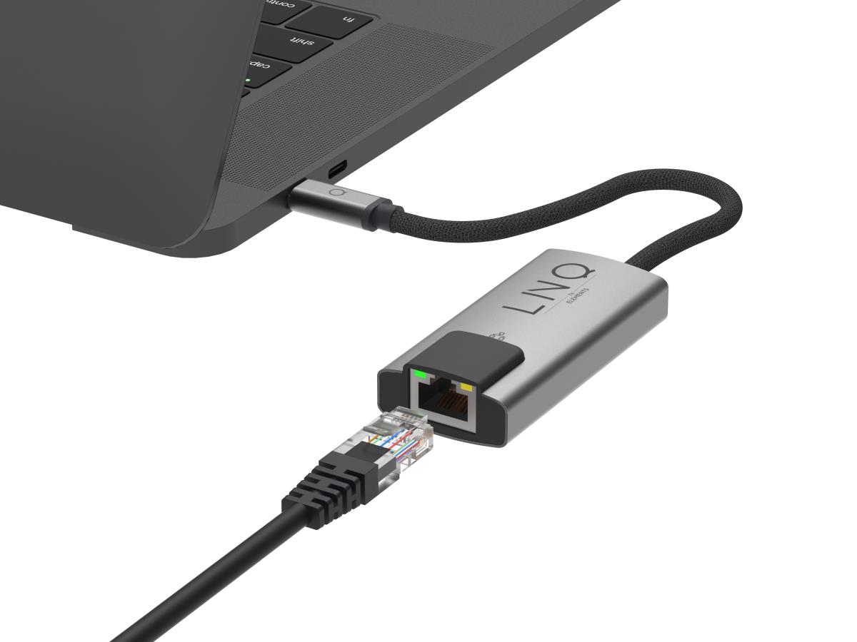 Xtorm byELEMENTS LQ48023 - 2.5Gbe USB-C Ethernet Adapter - USB 3.2 Gen 1 (3.1 Gen 1) Type-C - Black thumbnail