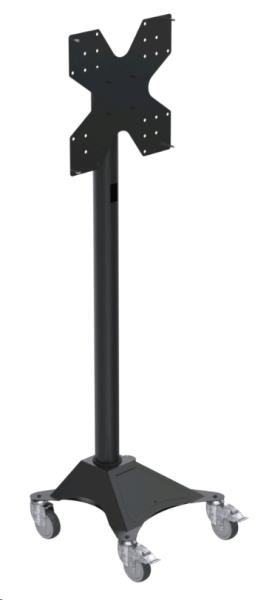 Mobile signage cart for screens up to 75_ (max VESA 400). Black thumbnail