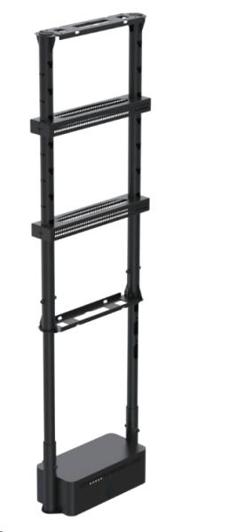 Dual-sided, height adjustable window mount for portrait screens up to 75_ (up to VESA 400x600). Black thumbnail