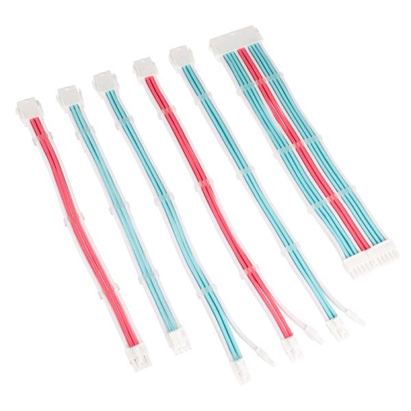 Core Adept Braided Cable Extension Kit - Brilliant White/Neon Blue/Pure P thumbnail