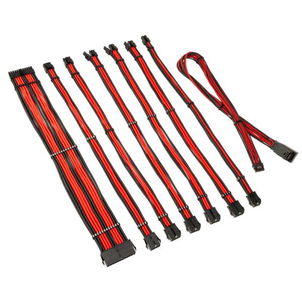 Core Pro Braided Cable Extension Kit 12V-2x6 Type 1 - Jet Black/Racing Re thumbnail