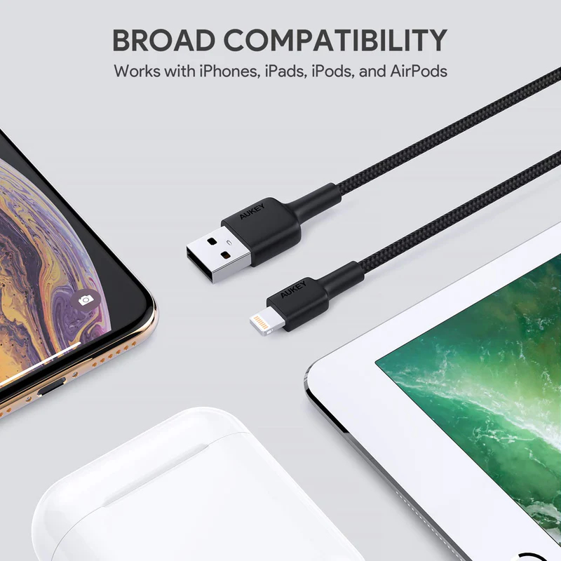 AUKEY CB-AL05 lightning cable 1 m Black thumbnail