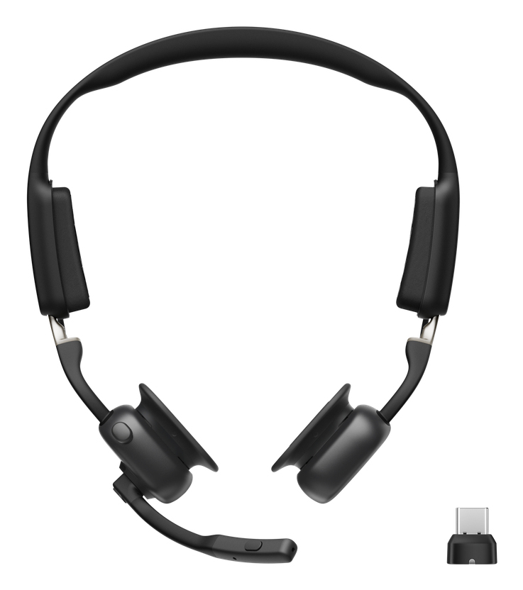 OpenMeet UC Wireless Bluetooth Bone Conduction Videoconferencing Headset with USB-C adapter thumbnail
