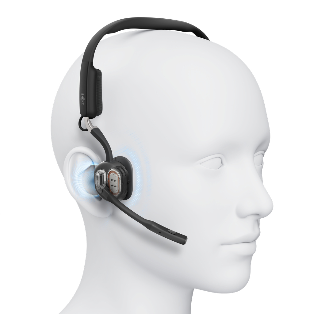 OpenMeet UC Wireless Bluetooth Bone Conduction Videoconferencing Headset with USB-C adapter thumbnail