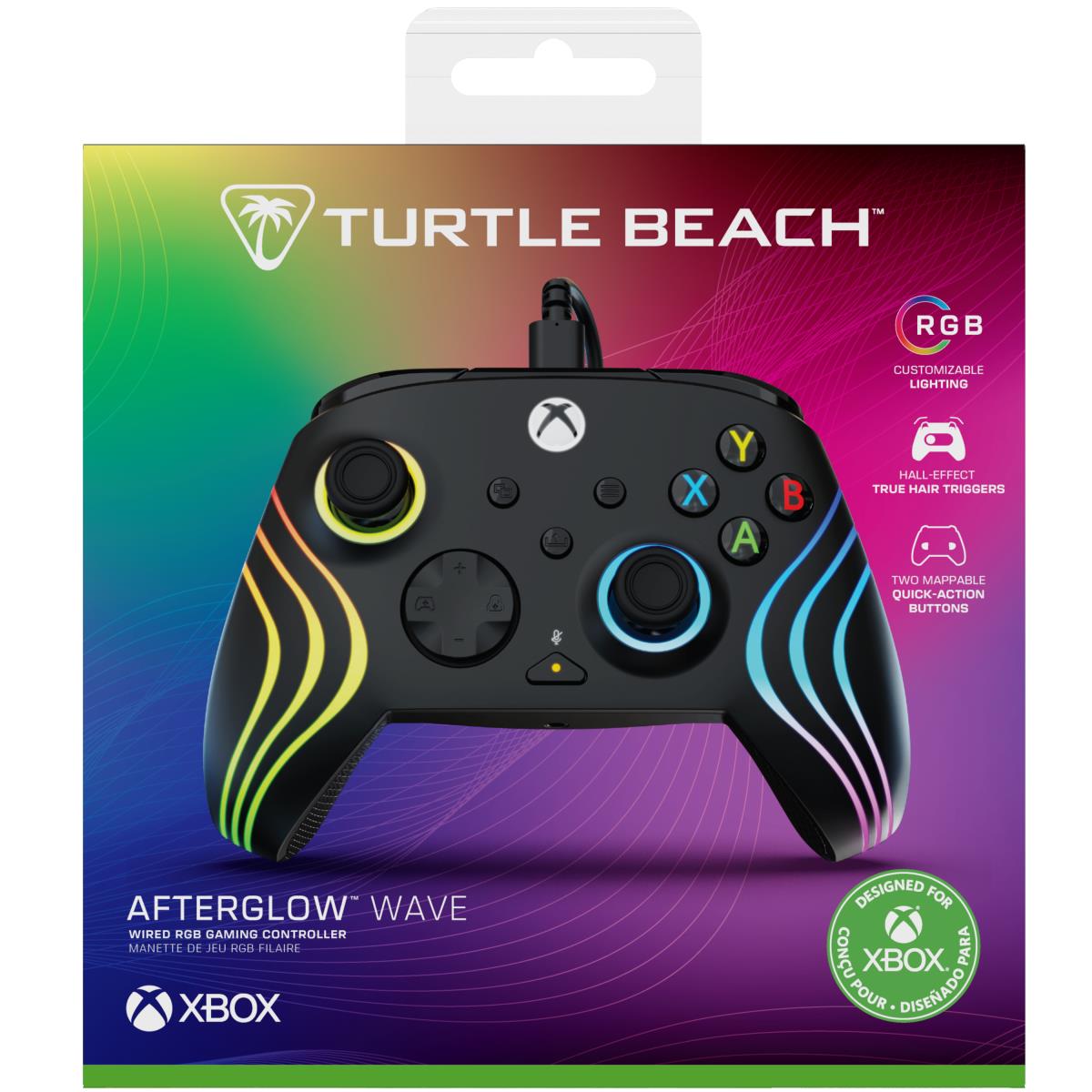 Turtle Beach Afterglow Wave Black Wired RGB Gaming Controller with Mappable Buttons, Hall-Effect Hai thumbnail