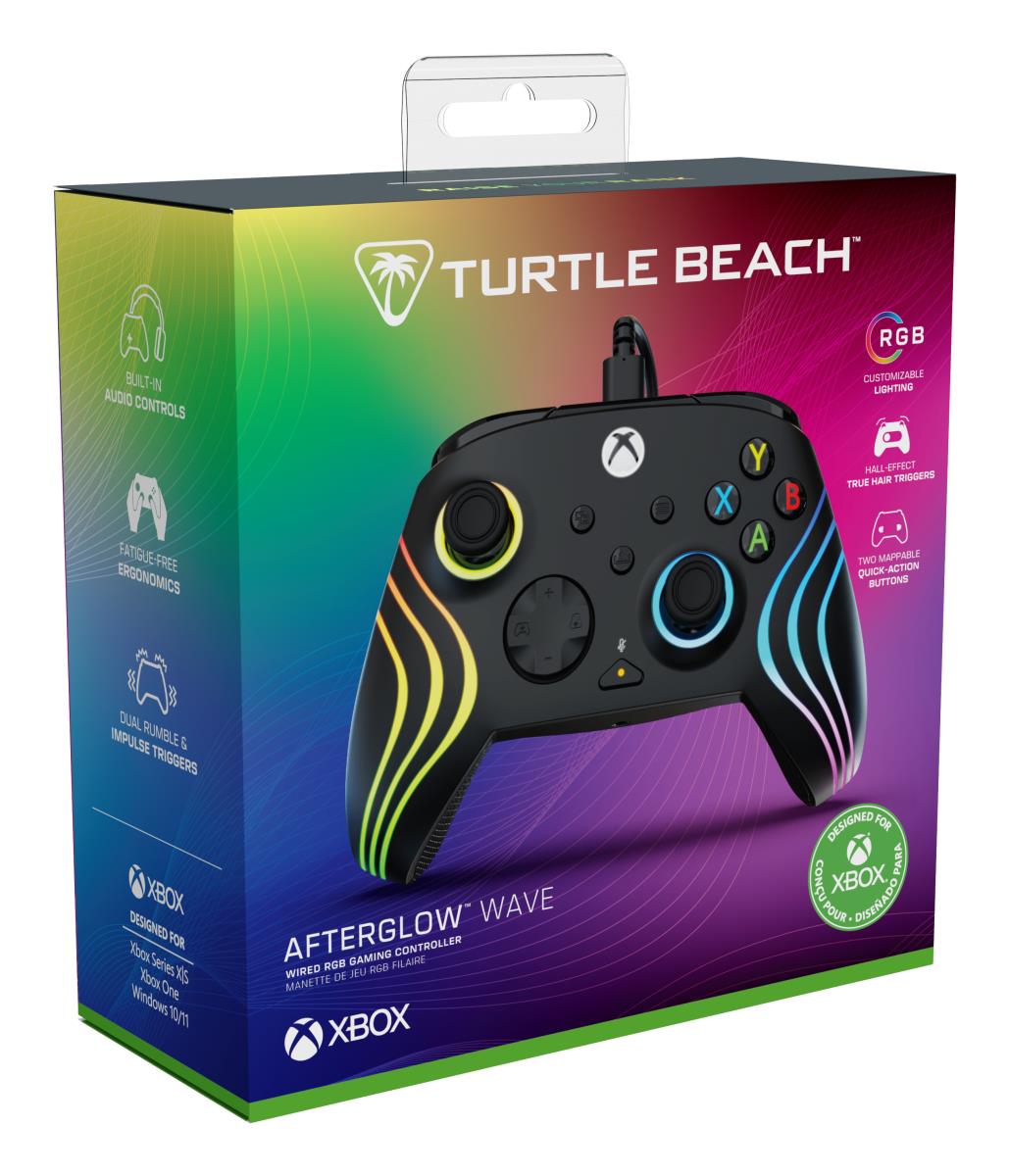Turtle Beach Afterglow Wave Black Wired RGB Gaming Controller with Mappable Buttons, Hall-Effect Hai thumbnail