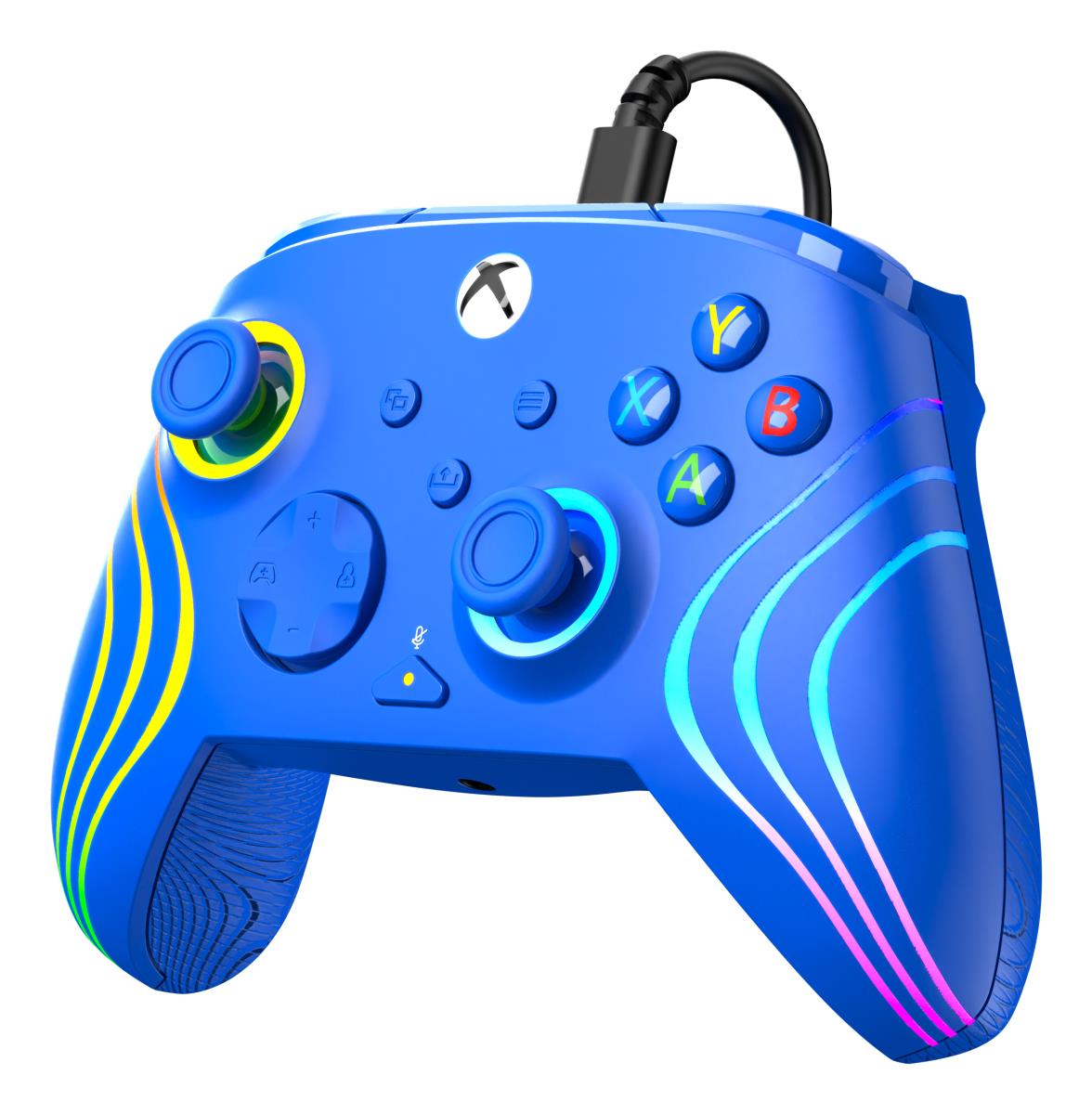 Turtle Beach Afterglow Wave Blue Wired RGB Gaming Controller with Mappable Buttons, Hall-Effect Hair thumbnail
