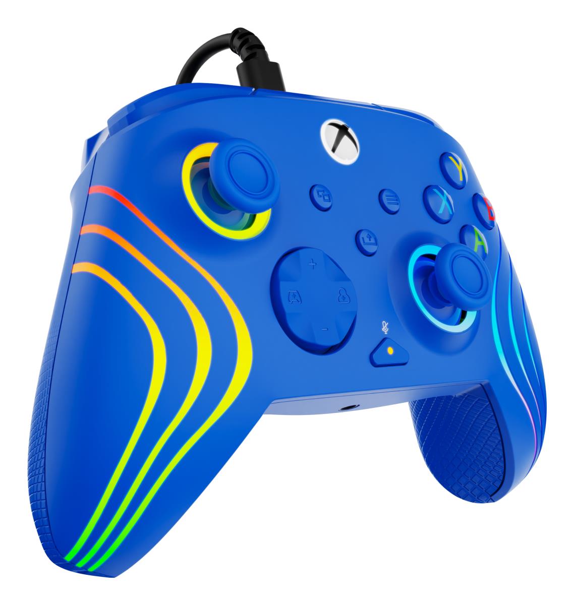 Turtle Beach Afterglow Wave Blue Wired RGB Gaming Controller with Mappable Buttons, Hall-Effect Hair thumbnail