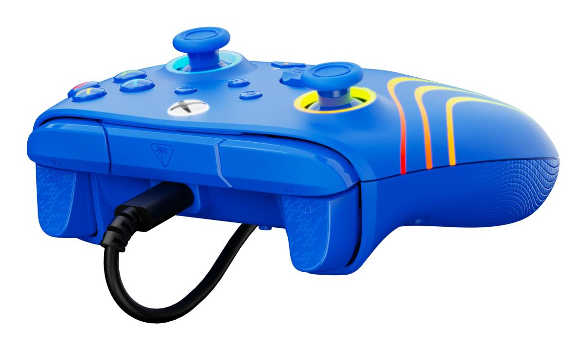 Turtle Beach Afterglow Wave Blue Wired RGB Gaming Controller with Mappable Buttons, Hall-Effect Hair thumbnail
