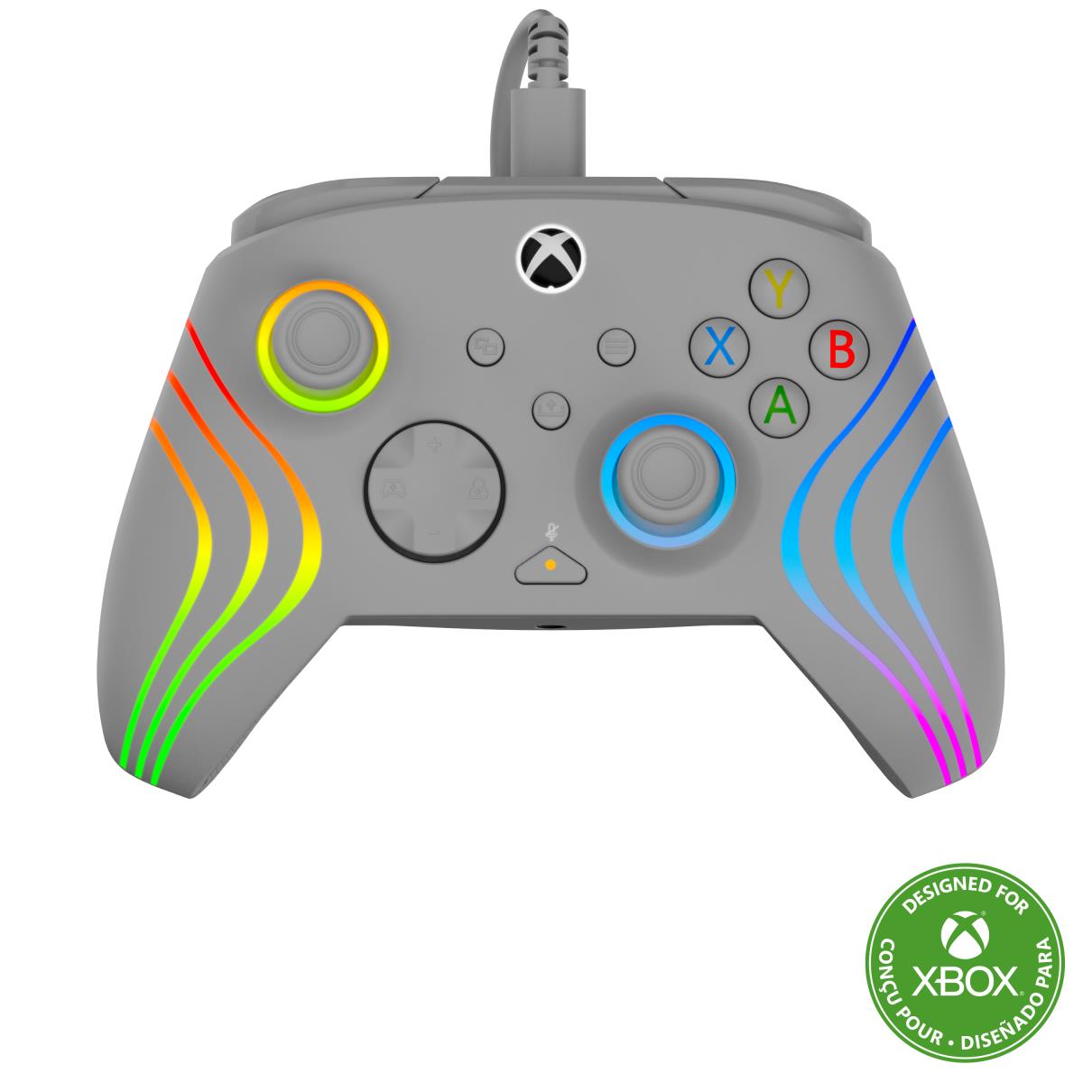 Turtle Beach Afterglow Wave Grey Wired RGB Gaming Controller with Mappable Buttons, Hall-Effect Hair thumbnail