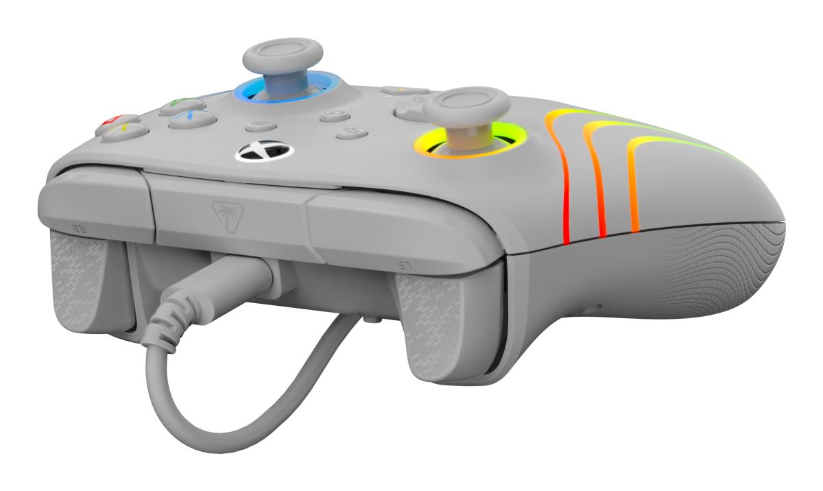 Turtle Beach Afterglow Wave Grey Wired RGB Gaming Controller with Mappable Buttons, Hall-Effect Hair thumbnail