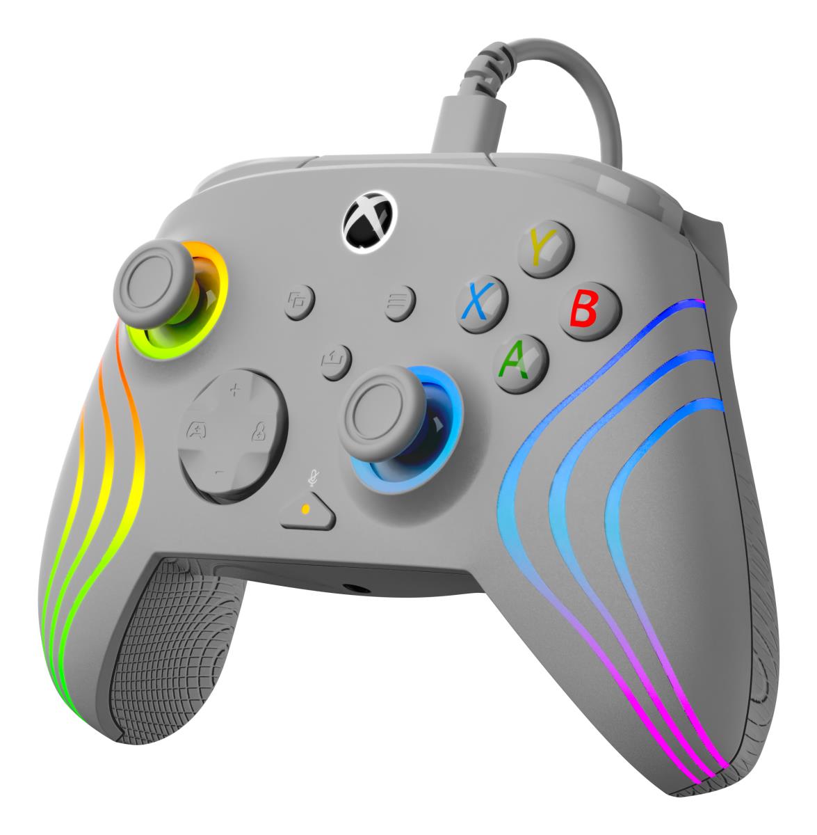 Turtle Beach Afterglow Wave Grey Wired RGB Gaming Controller with Mappable Buttons, Hall-Effect Hair thumbnail
