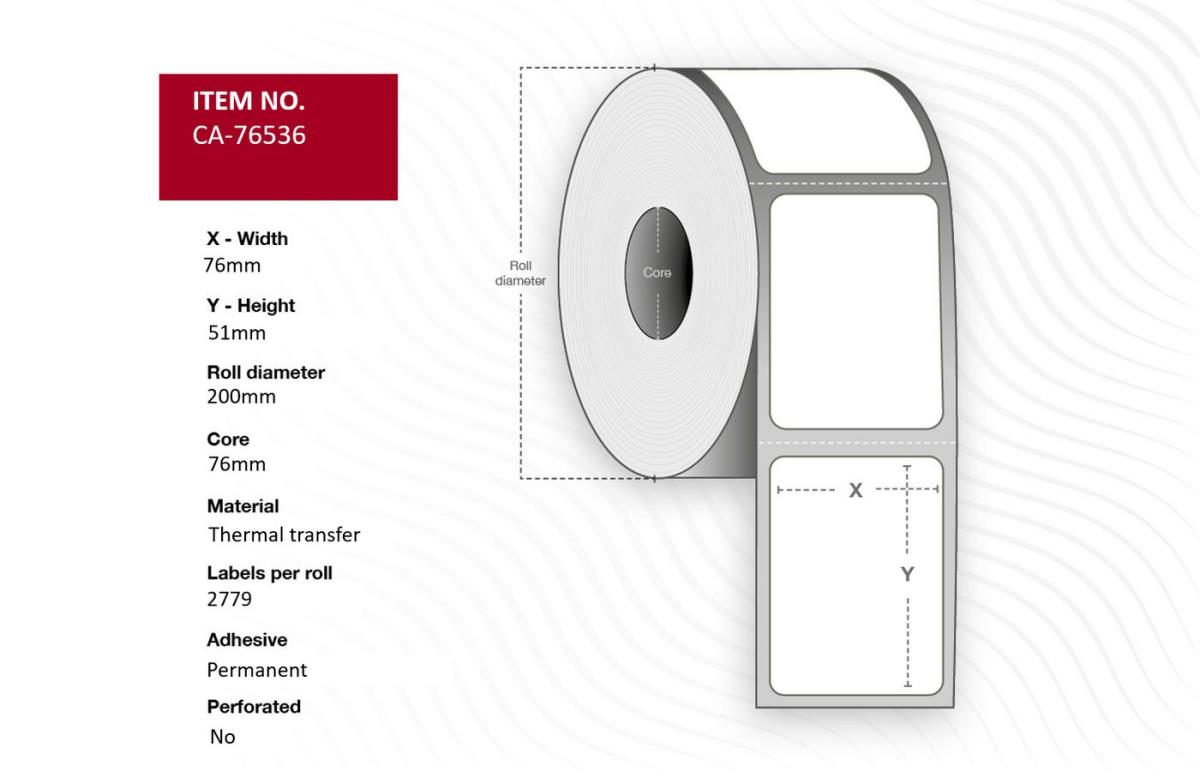 EU Product - Lel 76 x 51mm, Core 76mm, thumbnail