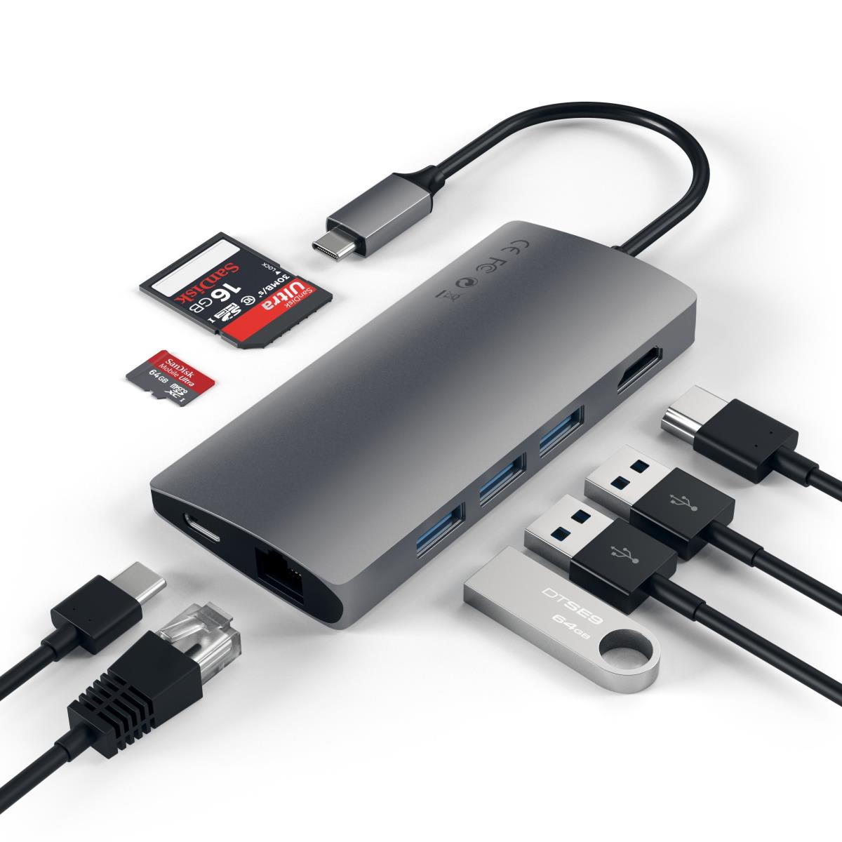 TypeC Mport Adptr4K EthV2 SpGrey thumbnail